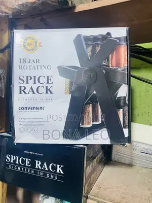 18pcs 360 Rotating Spice Rack Organizer