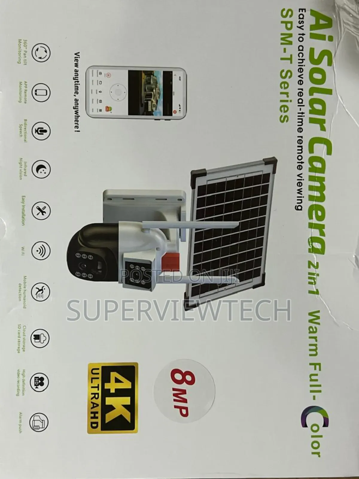Ultra Hd Solar CCTV Camera 8mp