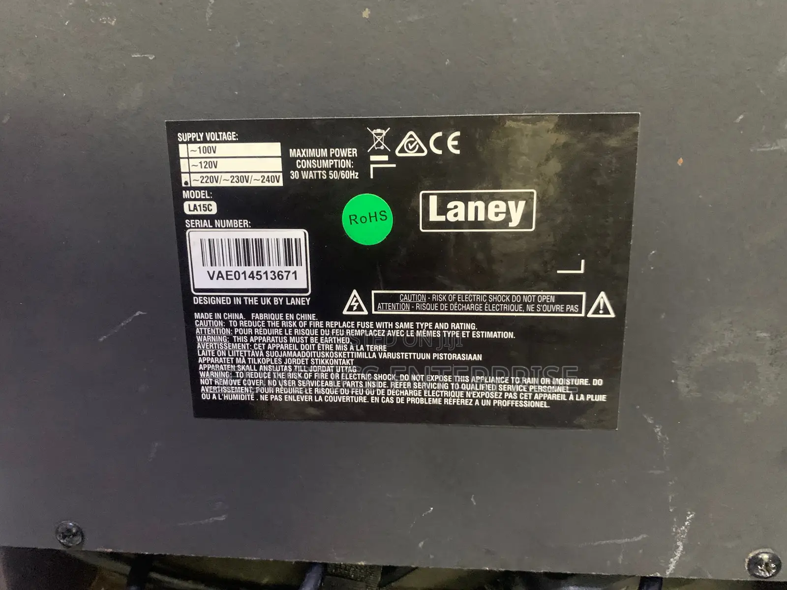 Qualify Laney La15c Guitar Amplifier (Combo)