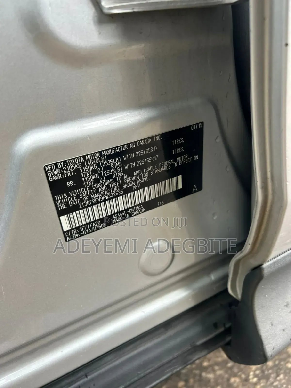 Toyota RAV4 2015 Silver