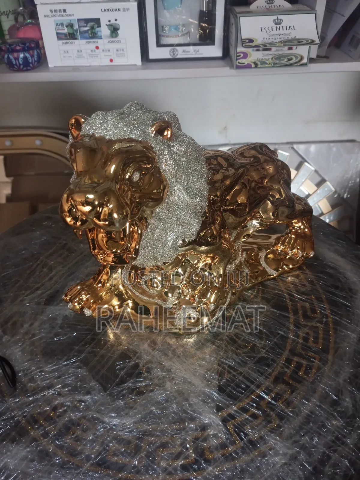 Golden Lion Figurine