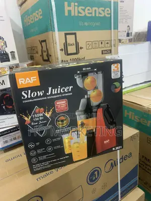 Raf R.2702 Slow Juicer – 250w, Stainless Steel, Wide Chute