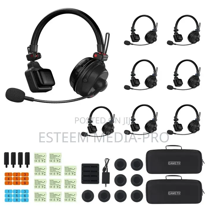 Came-Tv Waero Pro Wireless Intercom Headset - 8 Pack