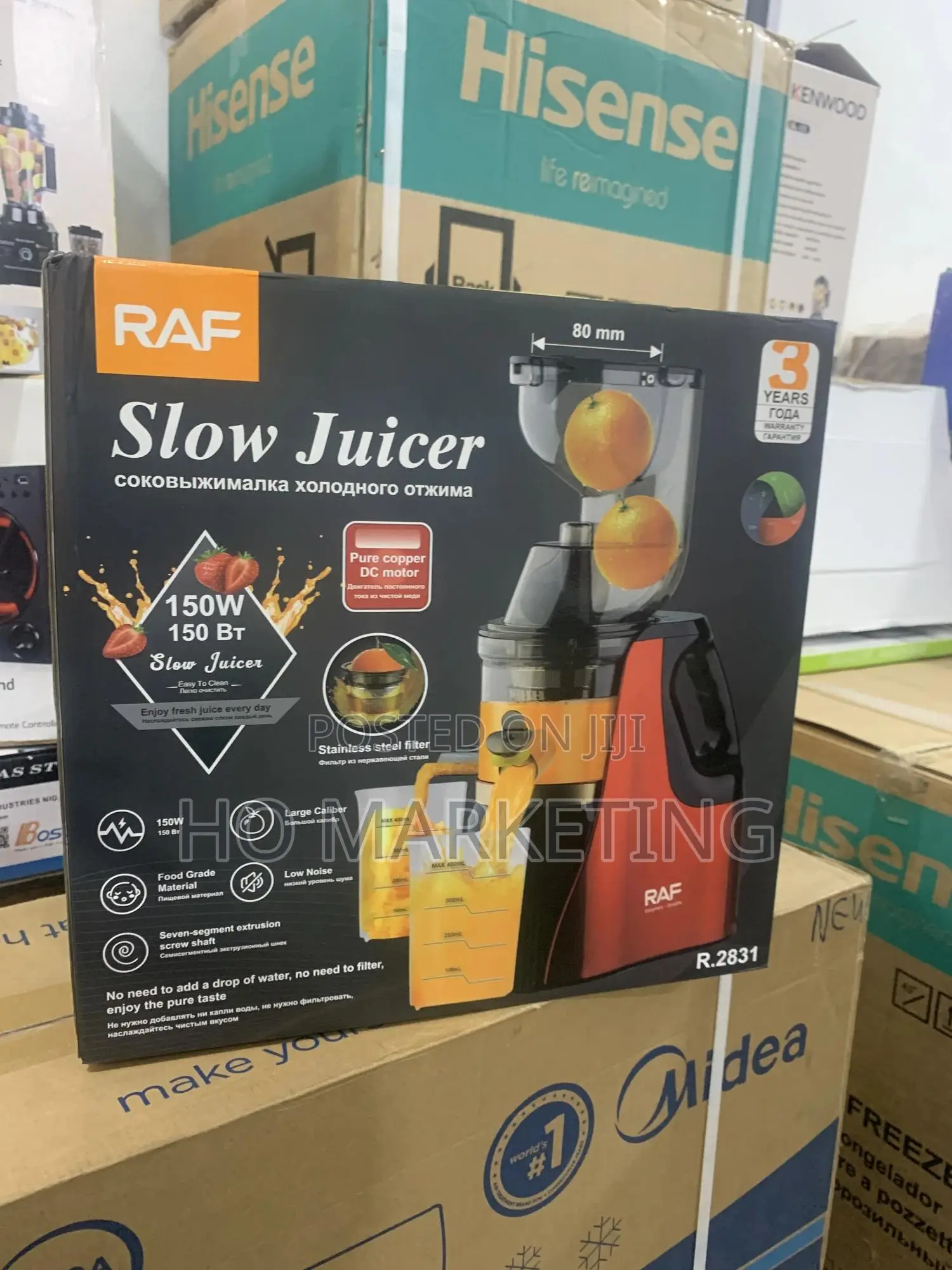 Raf 150w Energy Saving Slow Juicer R-2831