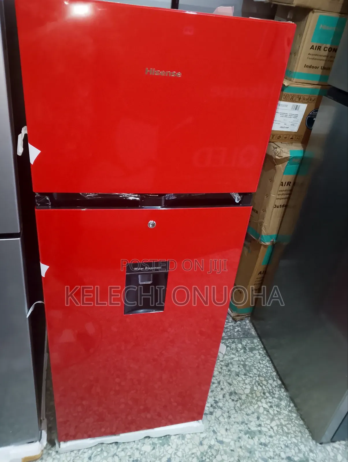 Hisense Red Fridge With Dispenser