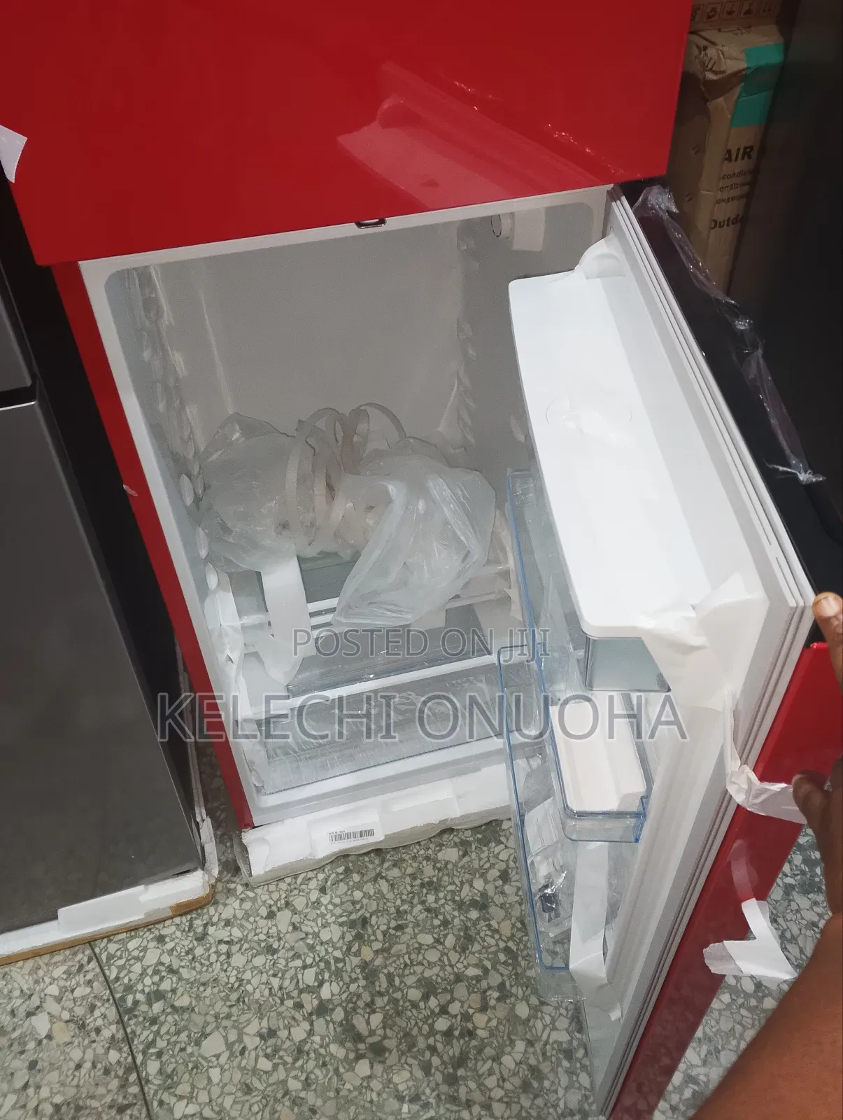 Hisense Red Fridge With Dispenser