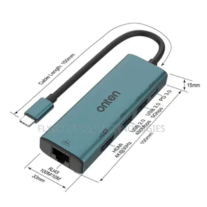 Onten Uc125 5-in-2 Usb-C to Hdmi Dock Station