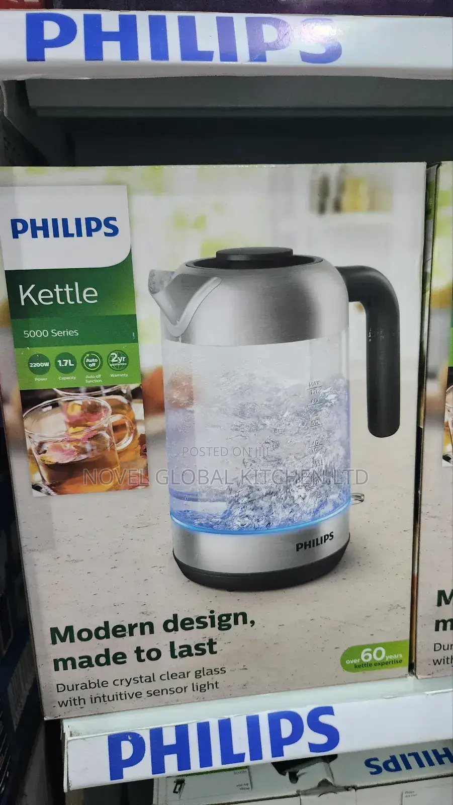 1.7l Philips Crystal Glass Kettle