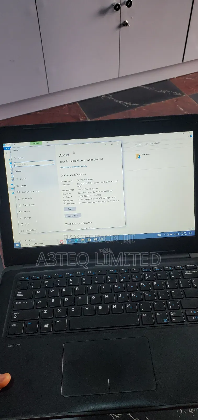Laptop Dell Latitude 3380 4GB Intel Core I3 SSD 128GB