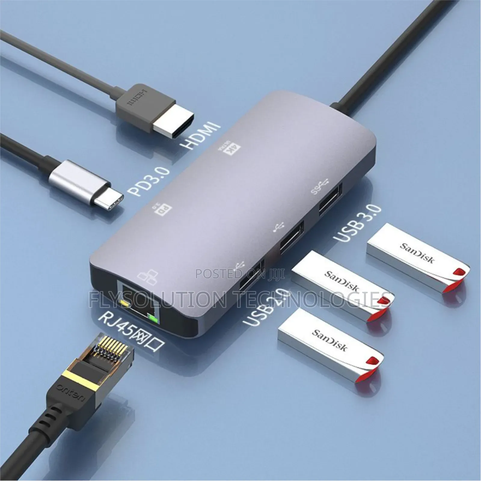 Onten Uc910 6-in-1 Usb-C Dock Station