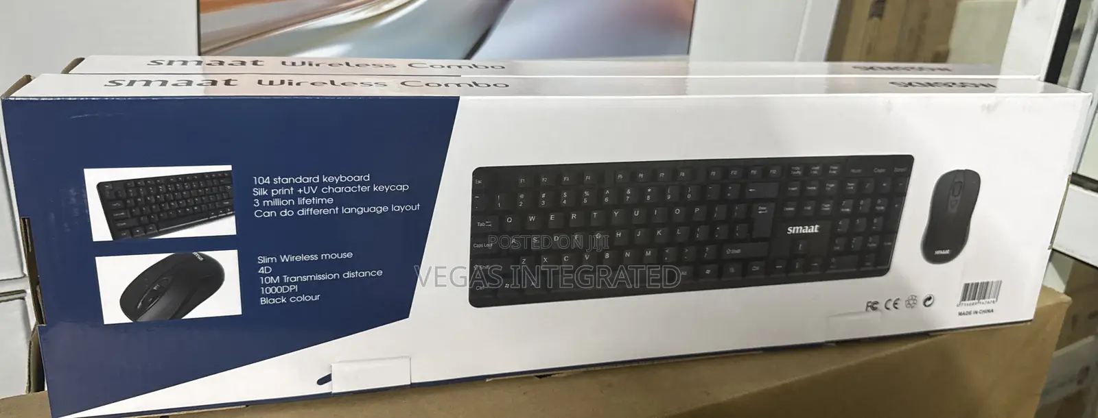 Smaat Skm930w Wireless Keyboard And Mouse Combo - Black