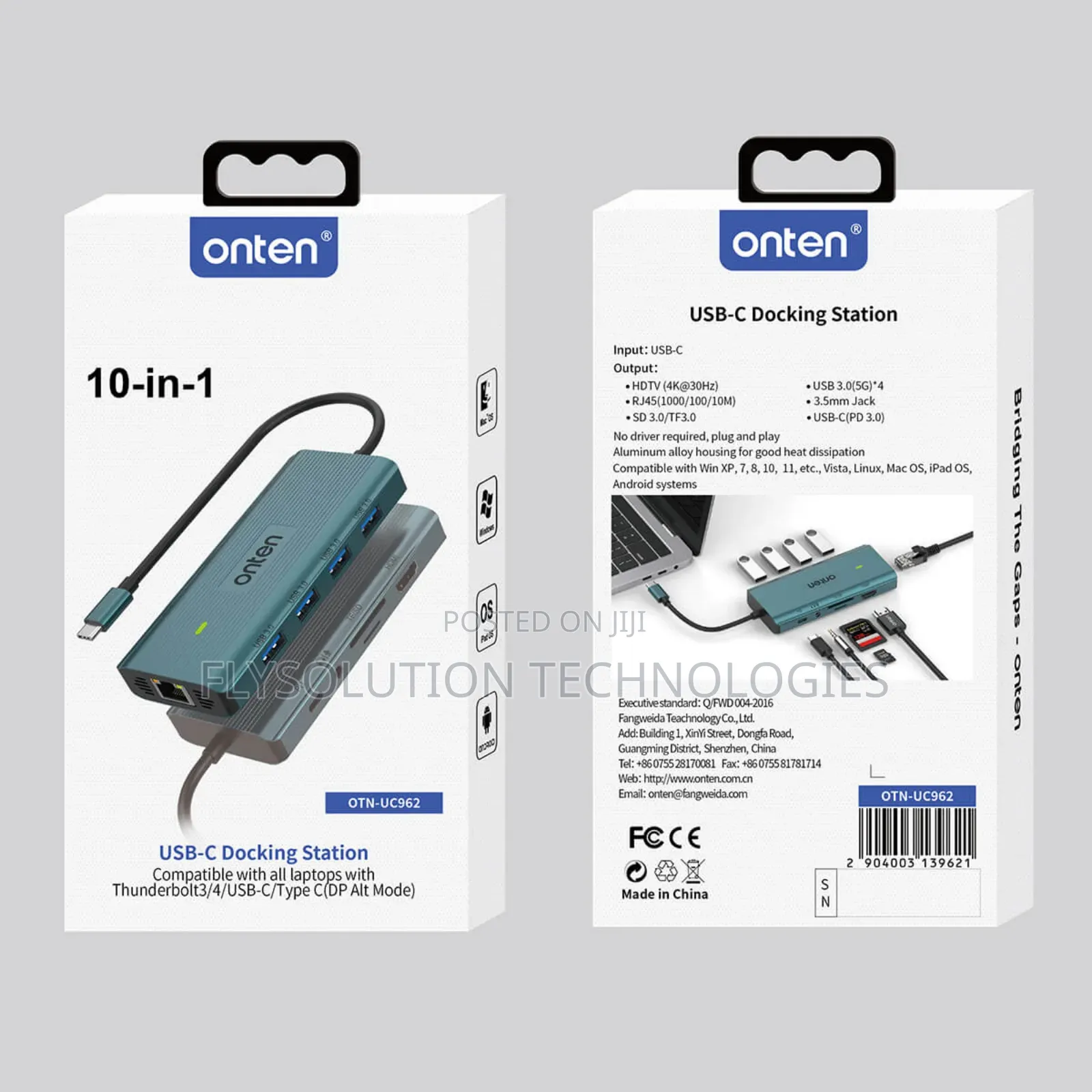Onten Otn-Uc962 Usb-C Dock Station
