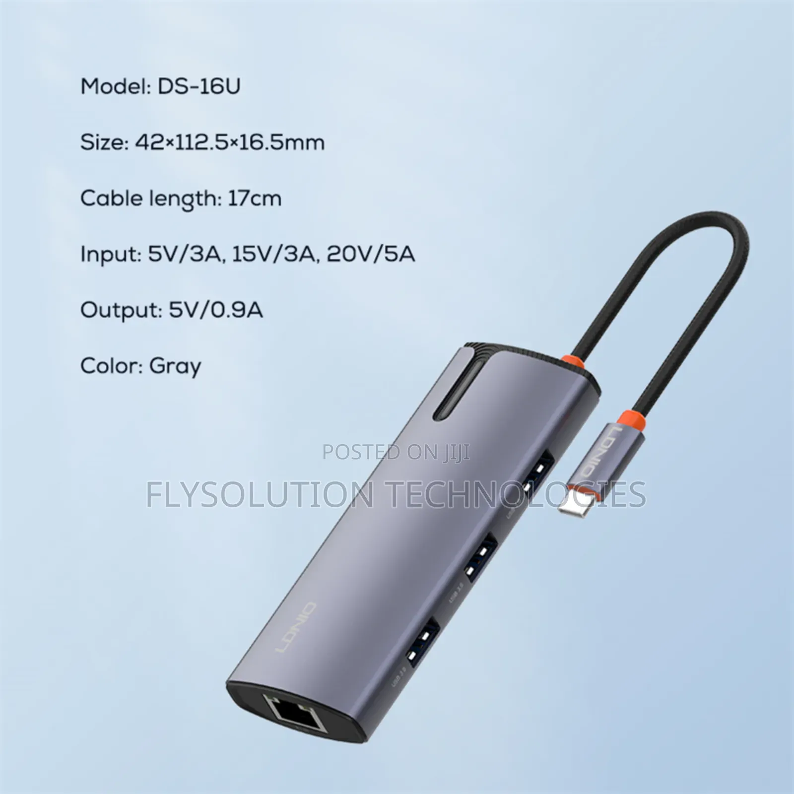 6 in 1 Usb-C Dock Station Ds-16u Pd 100watts Input