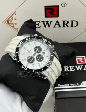 Original Rewardvip White Rubber Strap Watch in Store