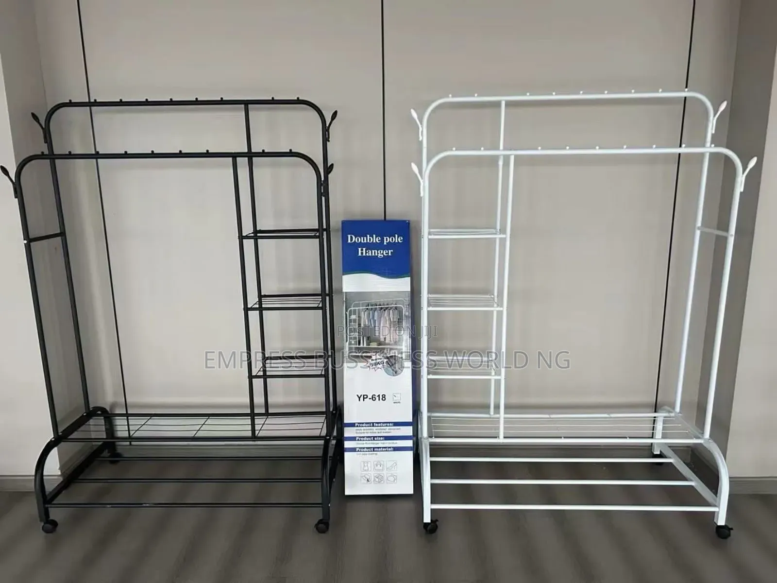 Multifunctional Standing Double Pole Hanger With Tyres-58kg
