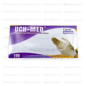 Premium Latex Medical Examination Gloves - Uch-med /Medium