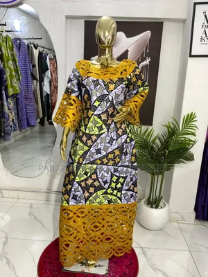 Photo - Laser Cut Ankara Kaftan – Elegant African Wear