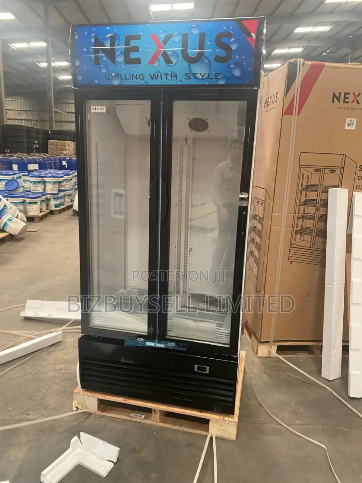 Side by Side Nexus Showcase Refrigerator.