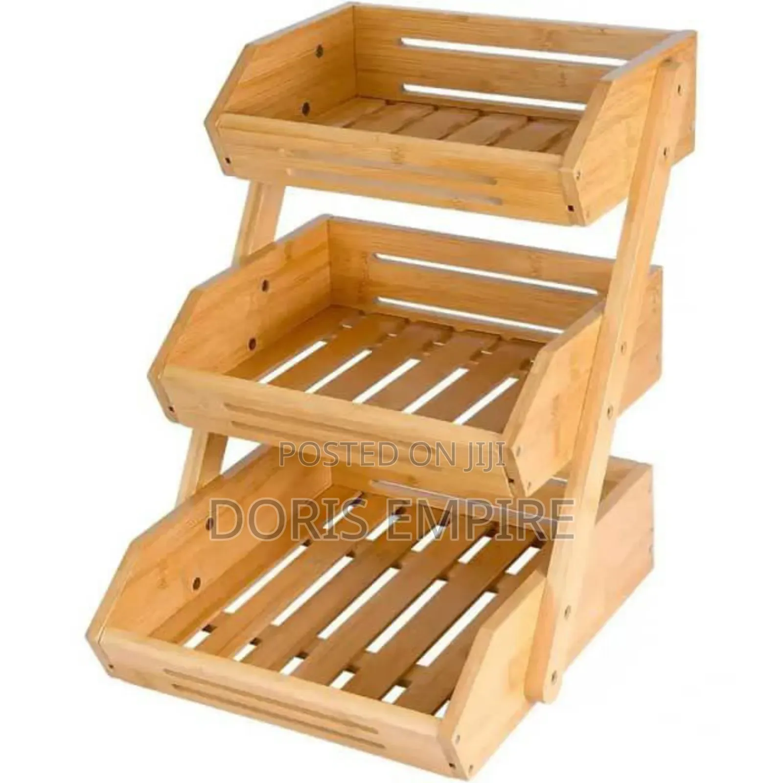 Qaulity 3tier Bamboo Fruit and Vegetables Storage Kitchen .