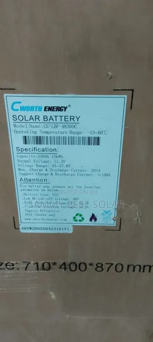 15kwh 51.2v Cworth Solar Lithium Battery