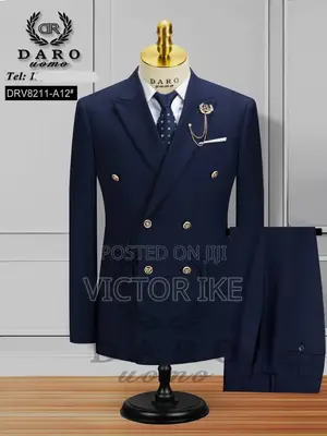 Blue Double Breasted Suits
