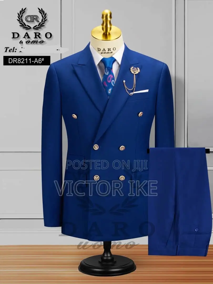 Blue Double Breasted Suits