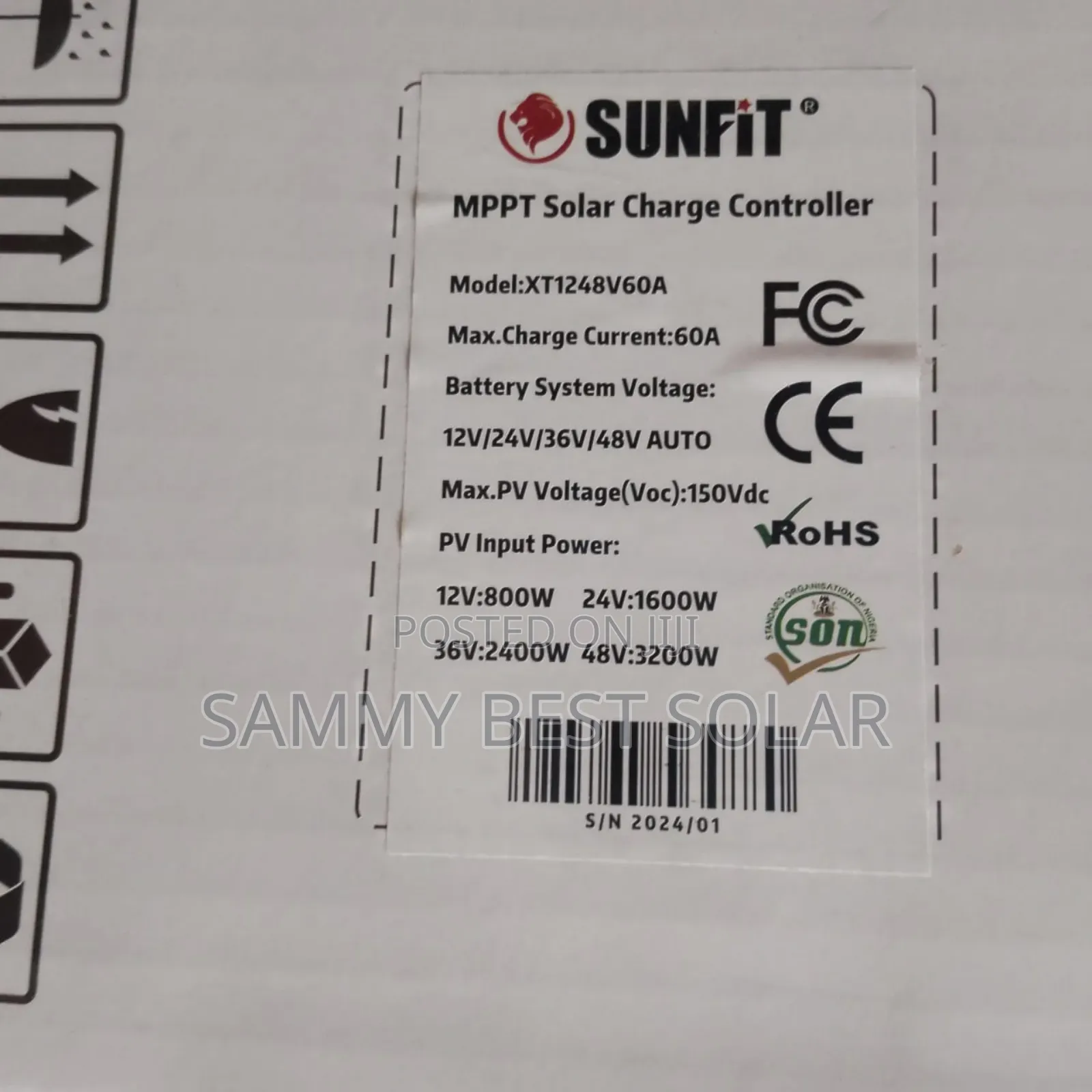 60ah Sunfit MPPT Charge Controllar