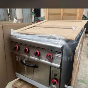4 Burner Industrial Gas Cooker With Oven