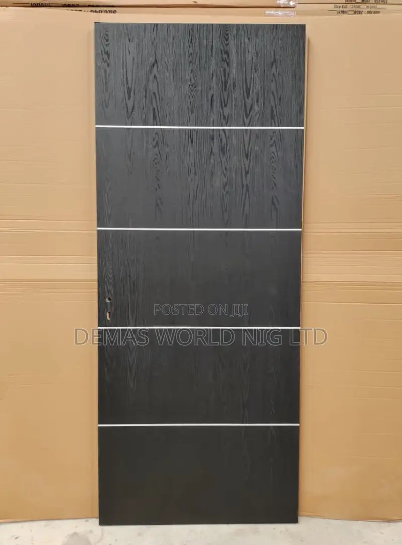 Wooden Door With Silver Line