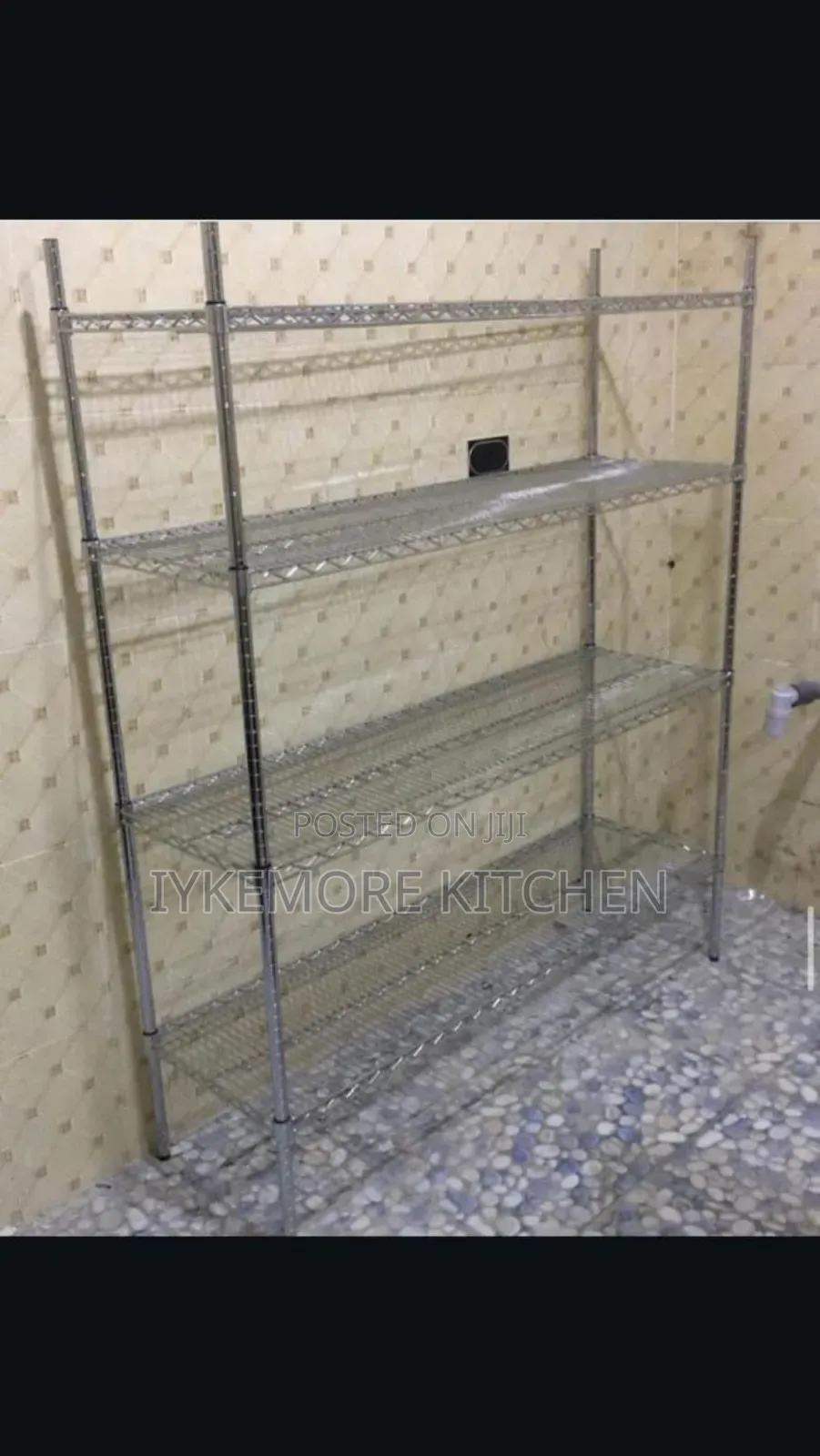 4 Feet Industrial Chrome Shelves