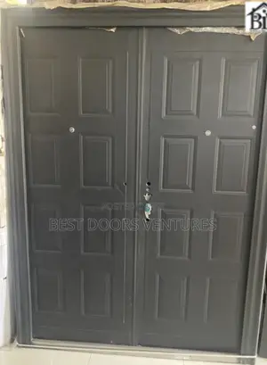 5ft by 7ft Security Steel Door Black Color