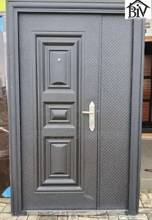 4ft by 7ft Security Door 3panel Black Color