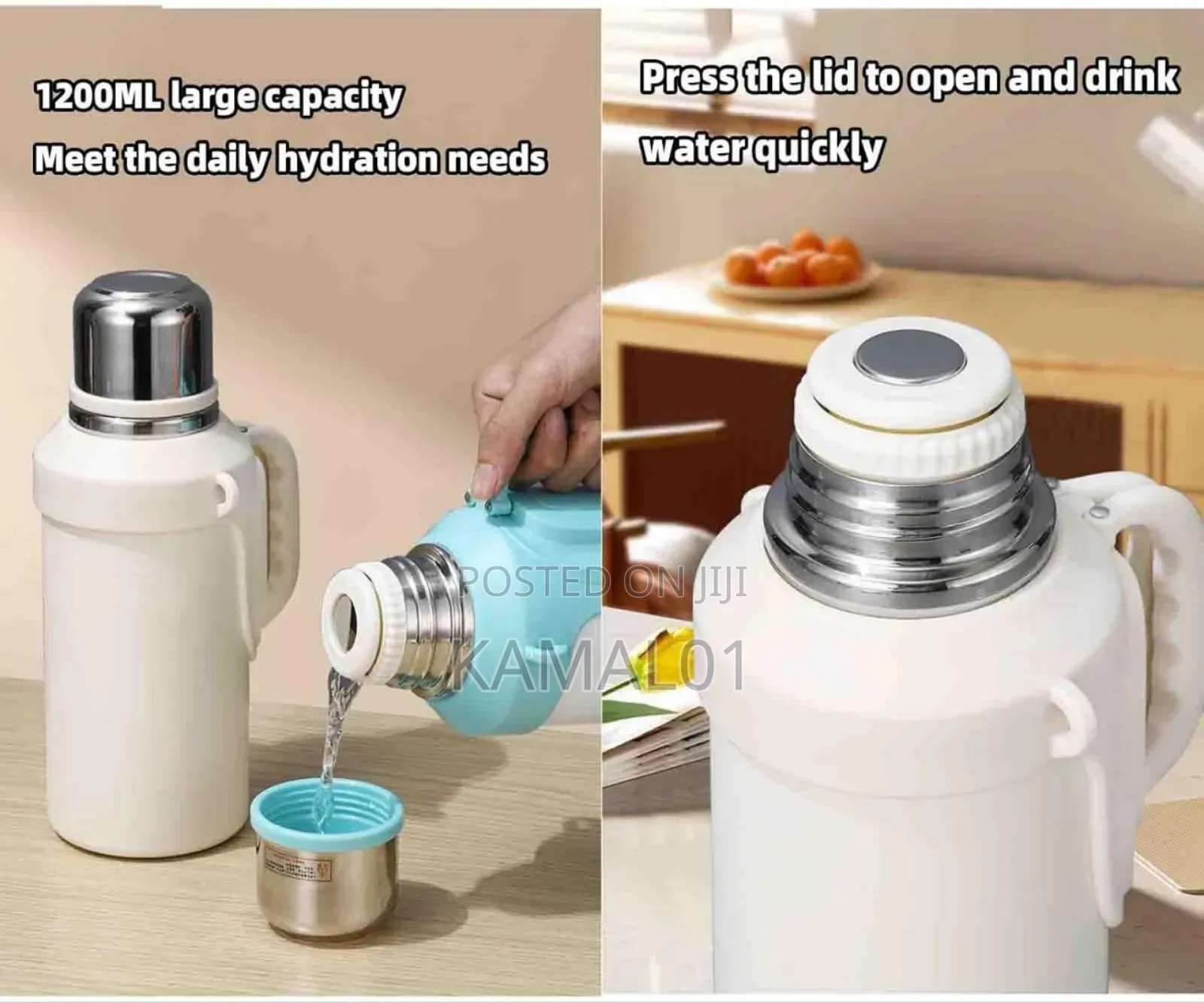 1200ml Insulated Foldable Handle Vacuum Flask