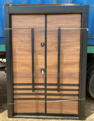 5ft Top Turkish Luxury Security Doors With Line Black Design