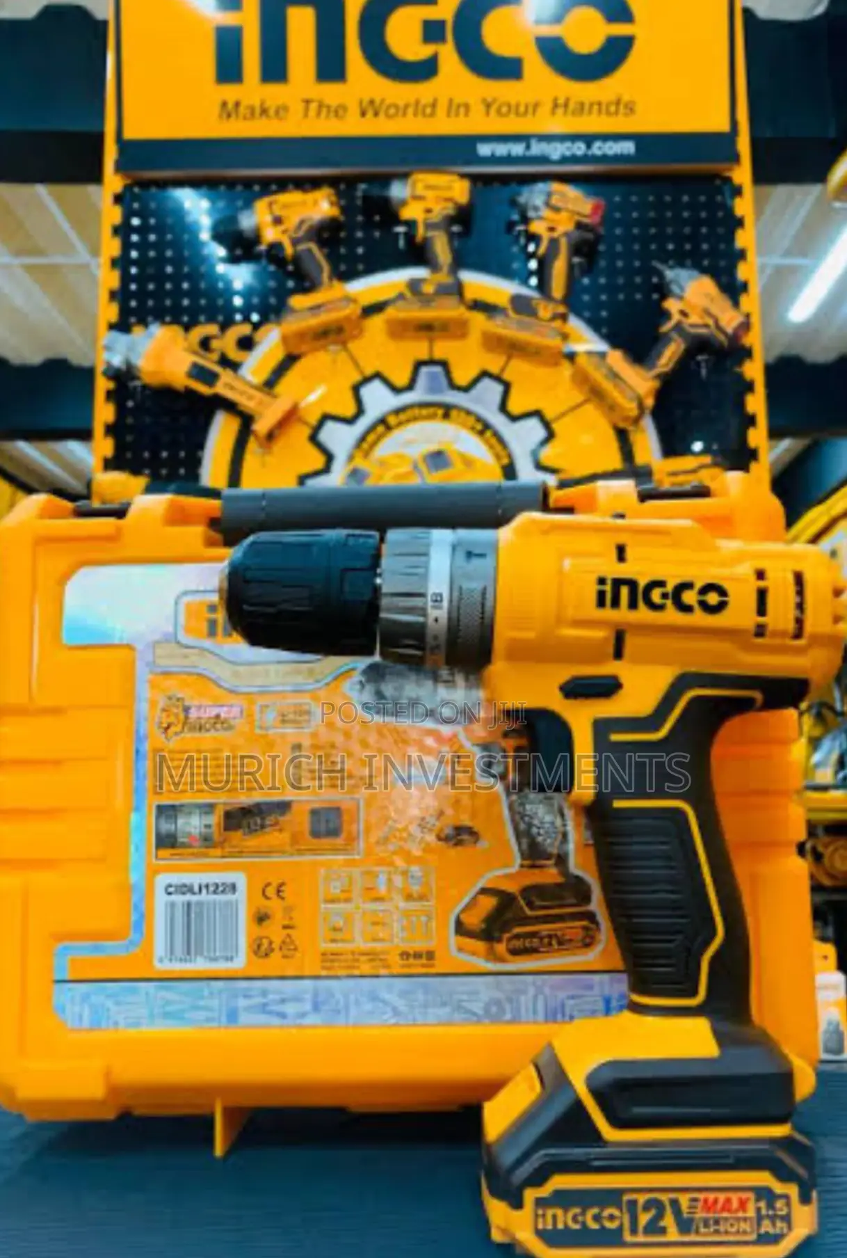 Ingco 12v Impact Drill (Cidli1228) Flat Battery Model