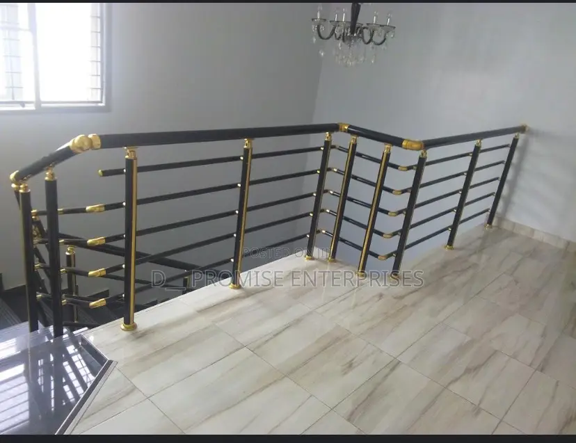Aluminum Handrails With Touch of Gold