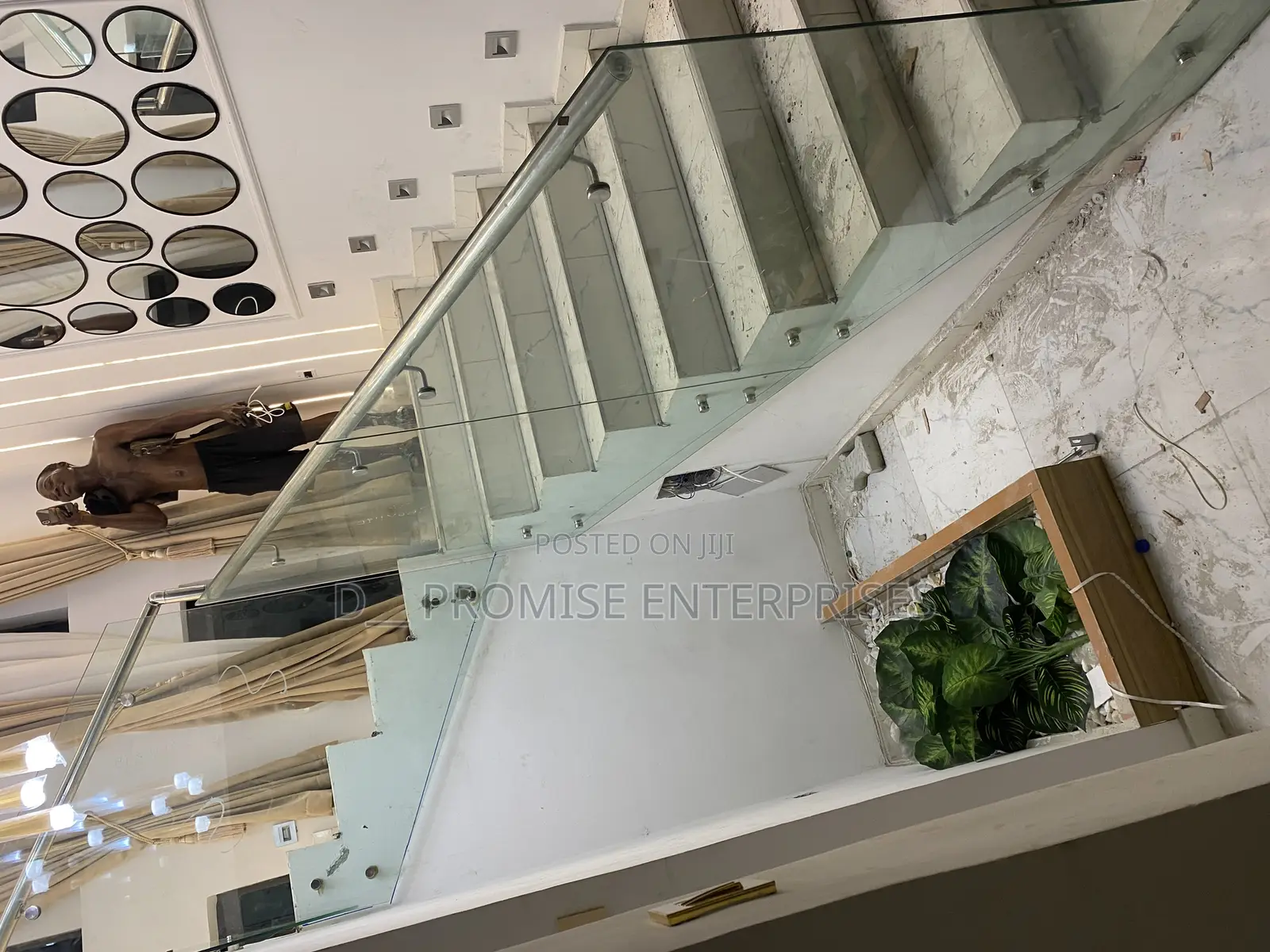 Staircase Frameless Glass With Steel
