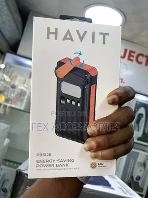 Havit 20000mah Solar-Powered Powerbank With Inbuilt Hand