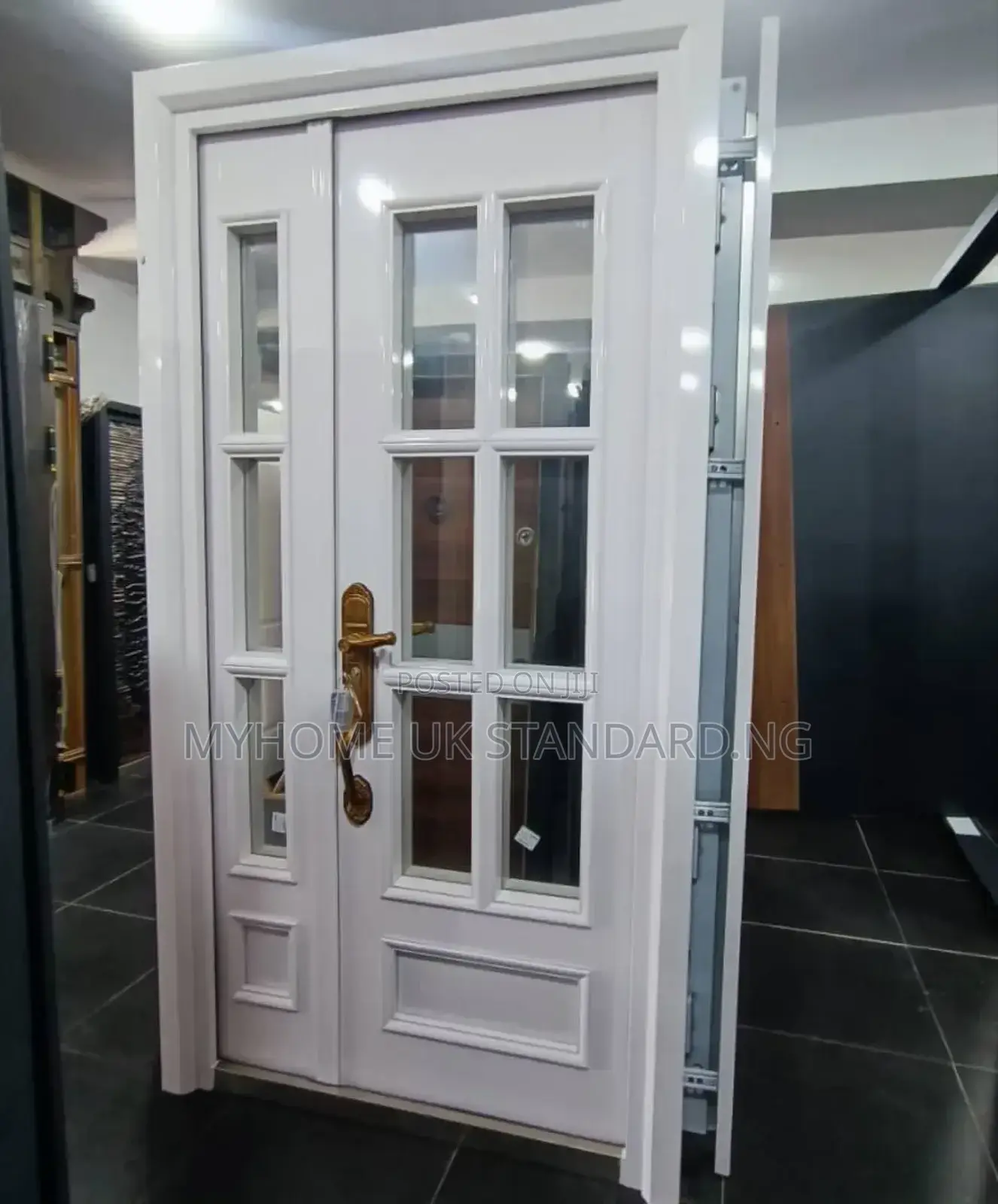 White Luxury Security Door Glass