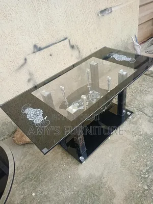 Glass Centre Table Black and Brown
