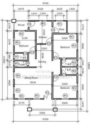 Architectural Schematic Drawing