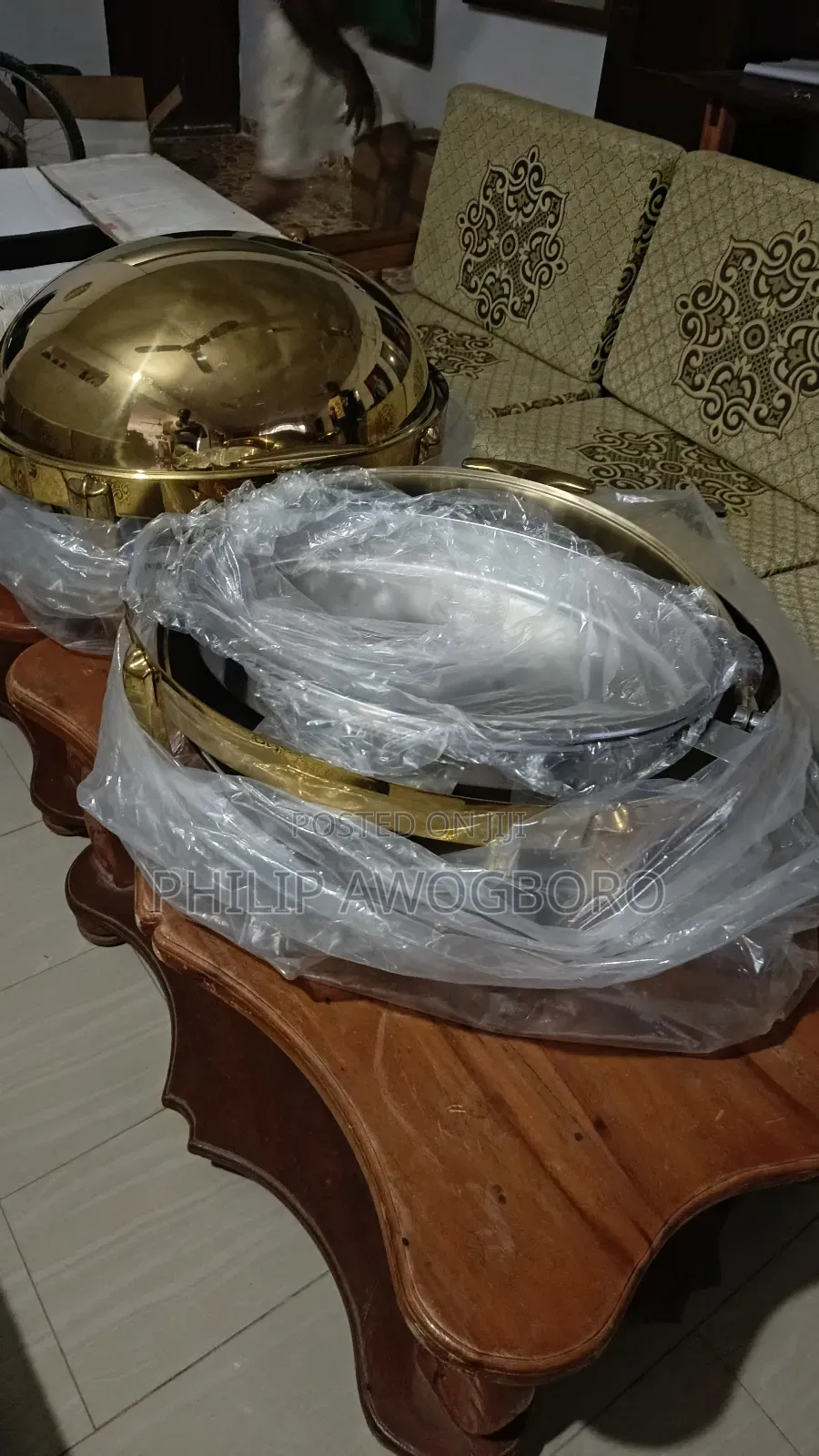 Gold Plated Stainless Steel Chaffing Dish 9l