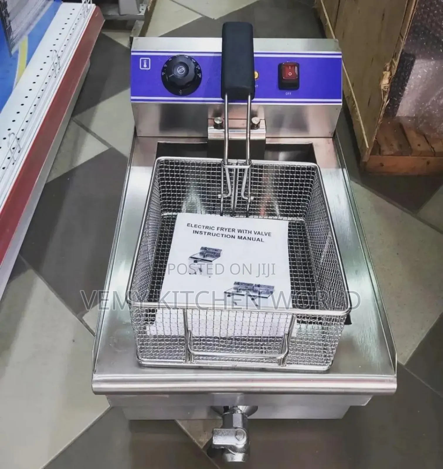 Single Electric Deep Fryer With Tap