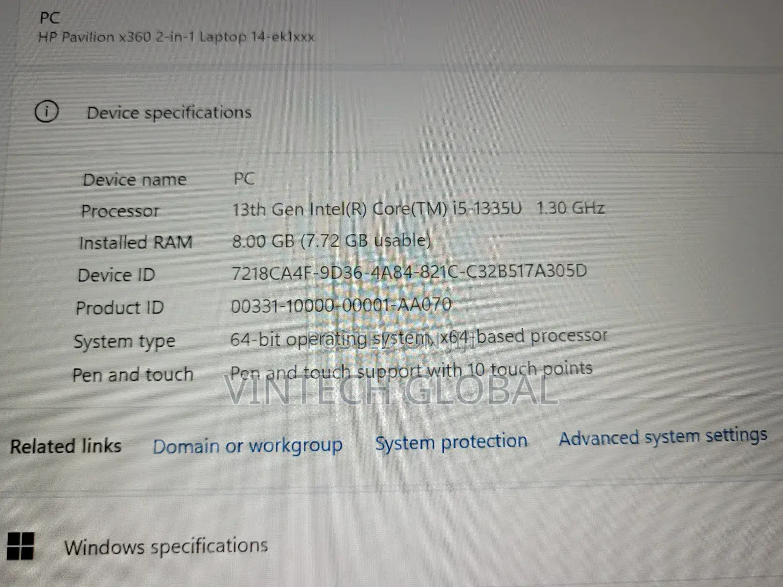 Laptop HP Pavilion X360 14 8GB Intel Core I5 SSD 512GB