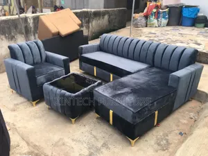 L Shape Sofas and a Center Table