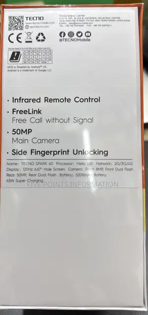 New Tecno Spark 40 128 GB Black