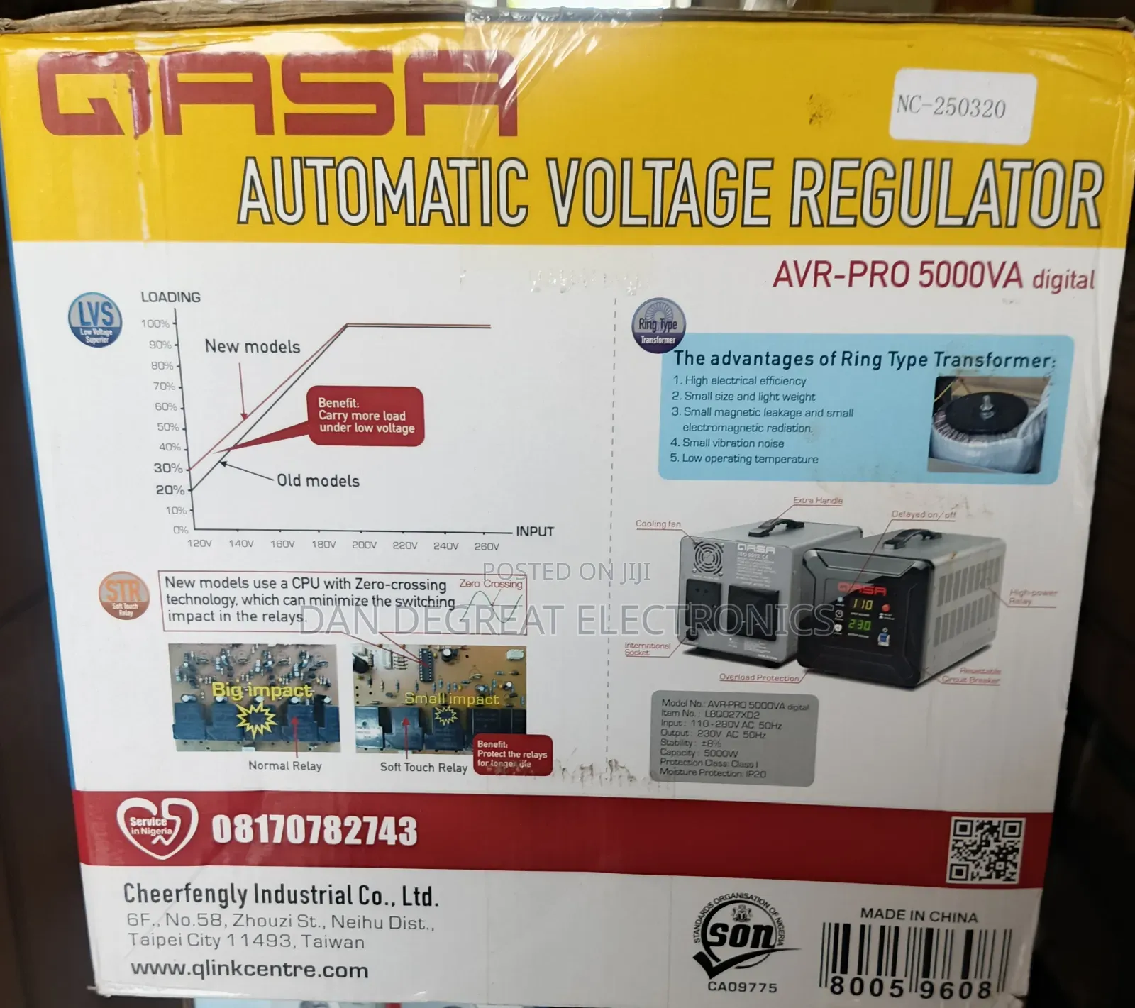 Qasa 5000 Watts Digital Stabilizer (Avr Pro 5000va Digital)