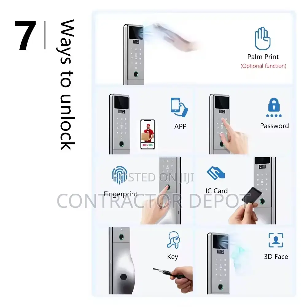 Advanced Sleek Digital Lock 3d Face Recognition Automatic