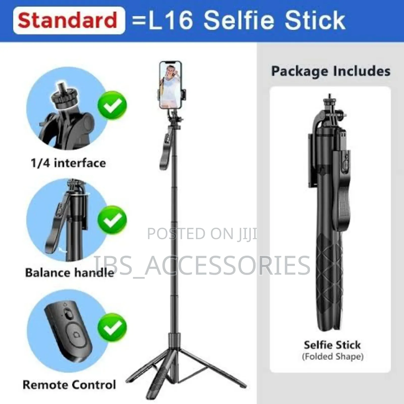 P180 Wireless Tripod With Adjustable Knob