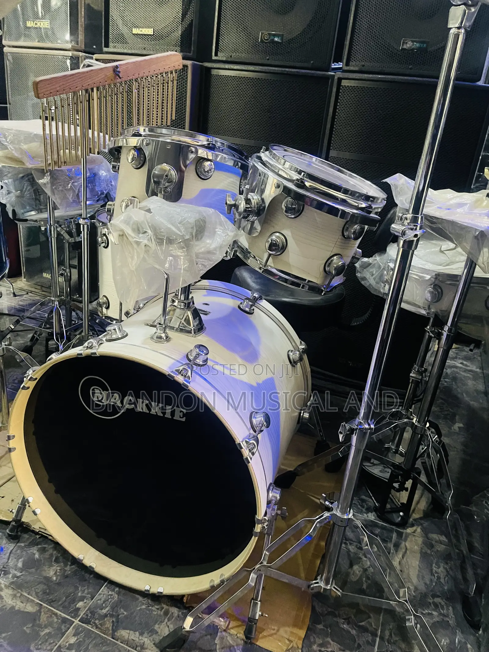 Mackkie Professional Drum Set With Line Bell